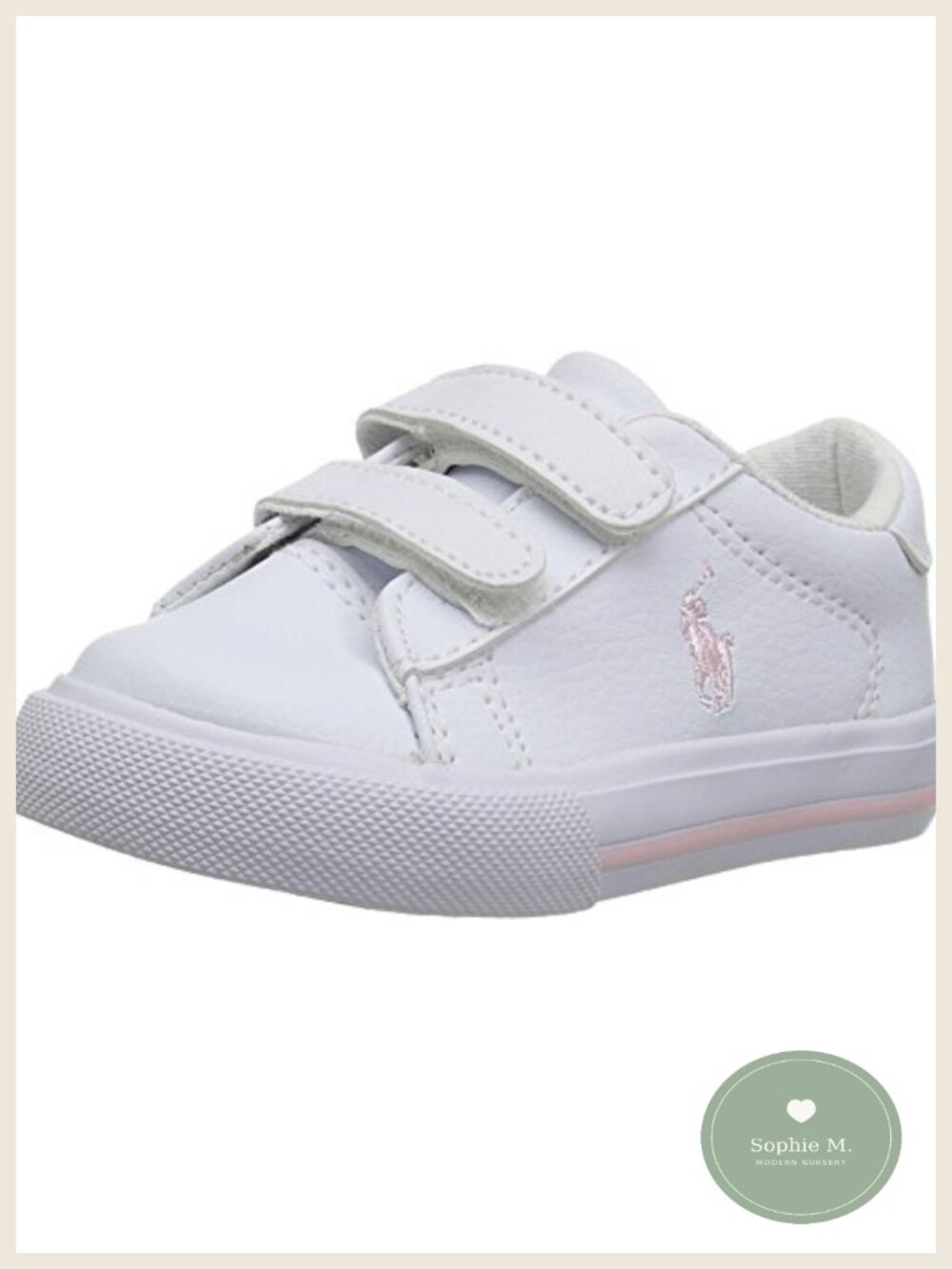 Polo Ralph Lauren Kids Hook & Loop Sneakers Faux Leather Low Top